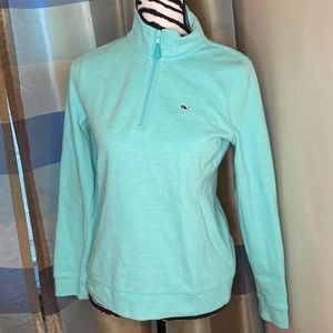 Vineyard Vines 1/4 zip teal pullover size XS